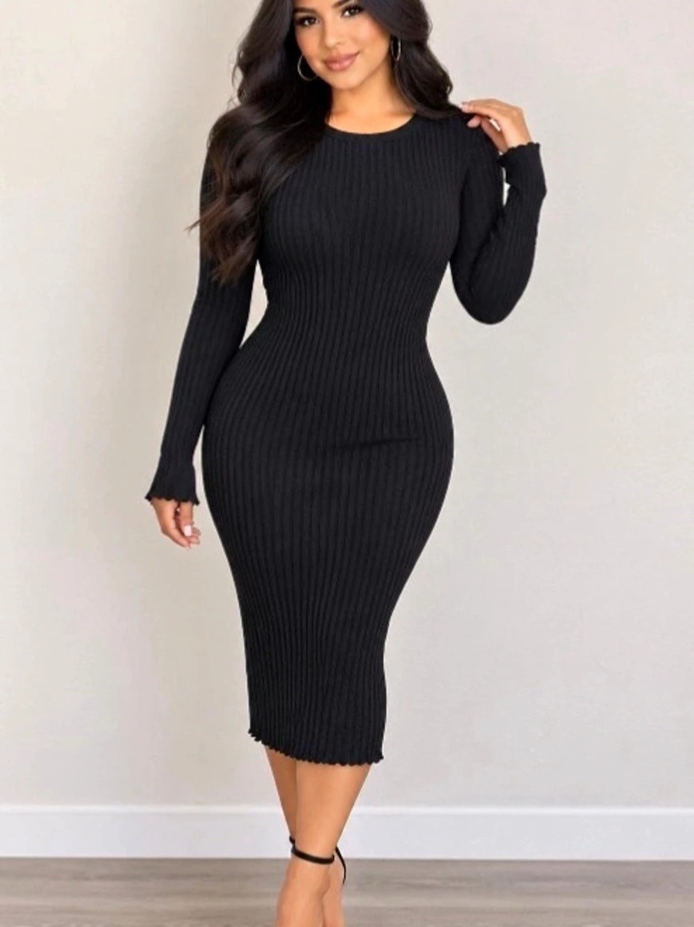 ATM Anthony Thomas Melillo $395 Rib-Knit Merino Wool Black Small Madi